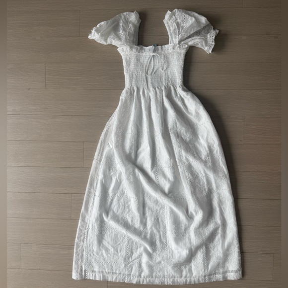 Hill House Home The Scarlett Nap Dress XS (NWT) - White Patchwork Organza - Picture 5 of 17